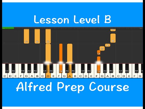 Alfred Prep Course Lesson Level B, P35, Learn Piano, Sheet Music, Piano Lessons, Virtual Lesson