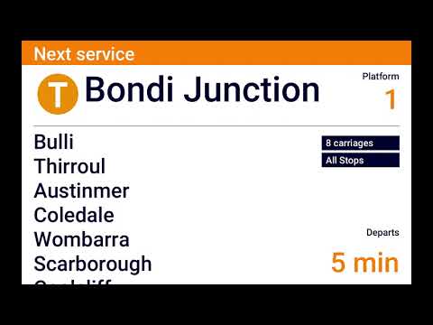 Kiama To Bondi Junction all stops DVA