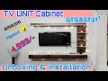 Rewud Engineered TV Unit Unboxing & Installation in Tamil || Wall Mount TV unit Cabinet low Price