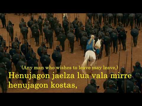 3x04 Game of Thrones Valyrian Subtitles for Daenerys's speech