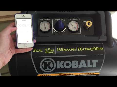 Kobalt 3 Gallon 1.5 HP Air Compressor Refill Speed Test