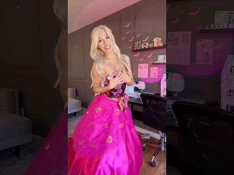 Barbie princess charm school gown 💖 #barbie #costumeideas #sewing #halloweencostume #barbiemovies