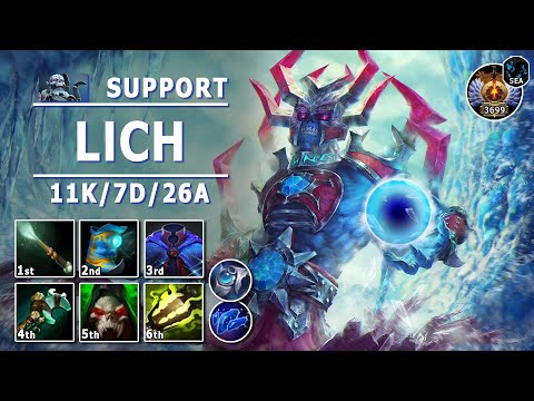 Lich Hard Support | 7.32b | Pos 5 Lich Play | Dota 2 Immortal Gameplay