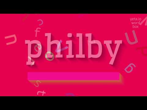 How to say "philby"! (High Quality Voices)