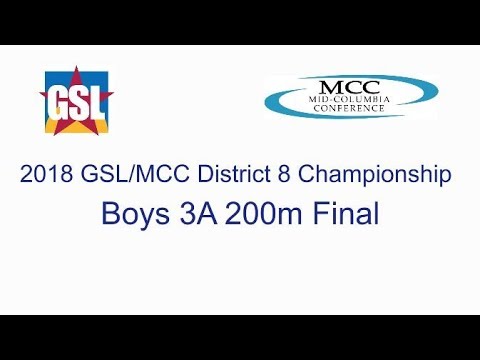 2018 GSL/MCC District 8 Championship - 3A Boys 200m Final