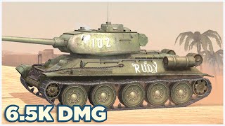 T-34-85 Rudy • 65K DMG • 6 KILLS • WoT Blitz