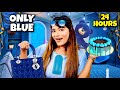 Using & Eating Only BLUE 💙 Things For 24 Hours Challenge | Mahjabeen Ali