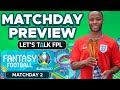 Euro 2020 Fantasy Matchday 2 Preview Tips For MD2