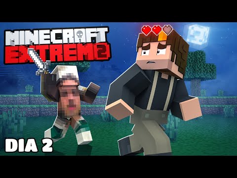 Auron -  Minecraft Extreme 2 day 2 ||  Jokki takes a life from me and I fire him (I'm looking for an editor)