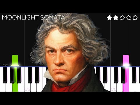Beethoven - Moonlight Sonata (1st Movement) | EASY Piano Tutorial