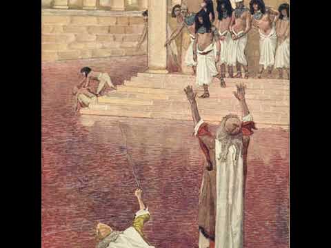 Day 30 Ex 4-7  Moses asks Pharaoh to free Israel; Nile to blood