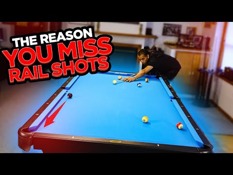 The Key to Making Shots Down the Rail in Pool ~ (POOL LESSONS)