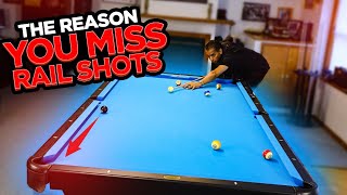 The Key to Making Shots Down the Rail in Pool (POOL LESSONS)