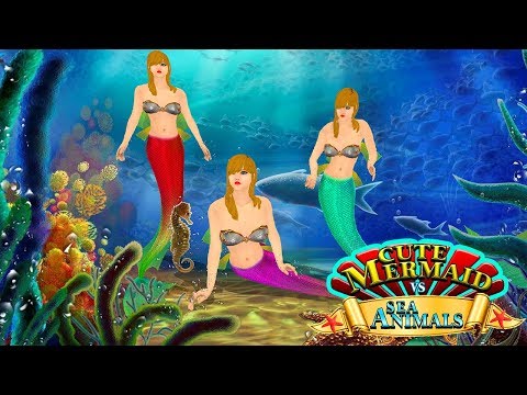 Cute Mermaid vs Sea Animals Video