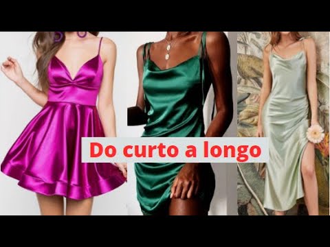 VESTIDO DE SEDA | TECIDO CETIM | MODA