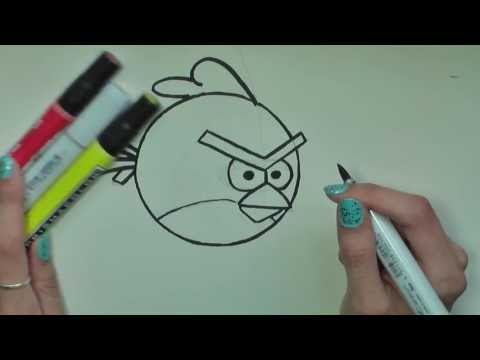 How to Draw Red Angry Birds in Pencil - Artist Rage