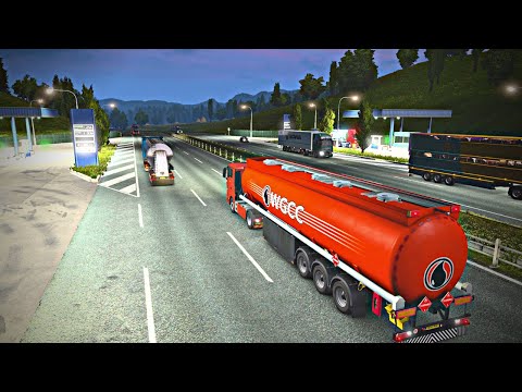 ETS 2 Gameplay - MAN TGX Euro 6 XL | Transporting a heavy oil Tanker - Driver View