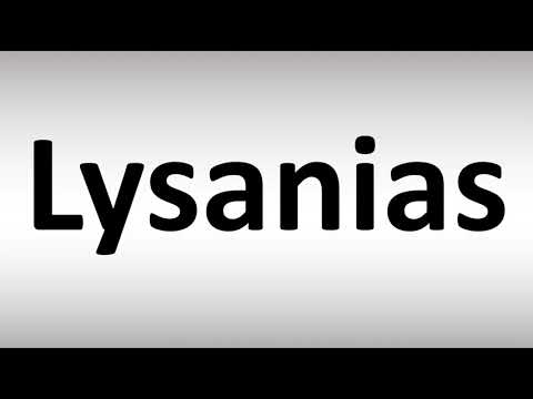 How to Pronounce Lysanias