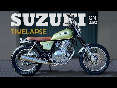 Suzuki GN 250 Scrambler Build Full Timelapse
