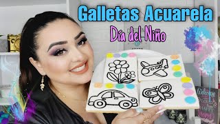 Galletas Acuarela para el Día del Niño 👧👦🎈