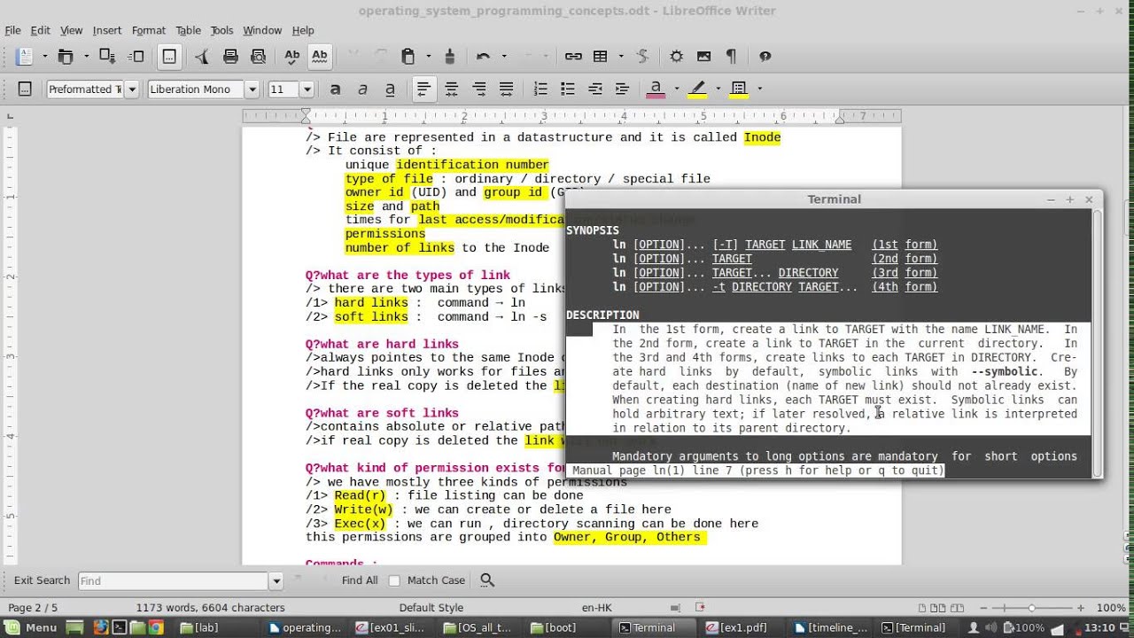 Session 1 : Operating System : Programming Concepts - Filesystem