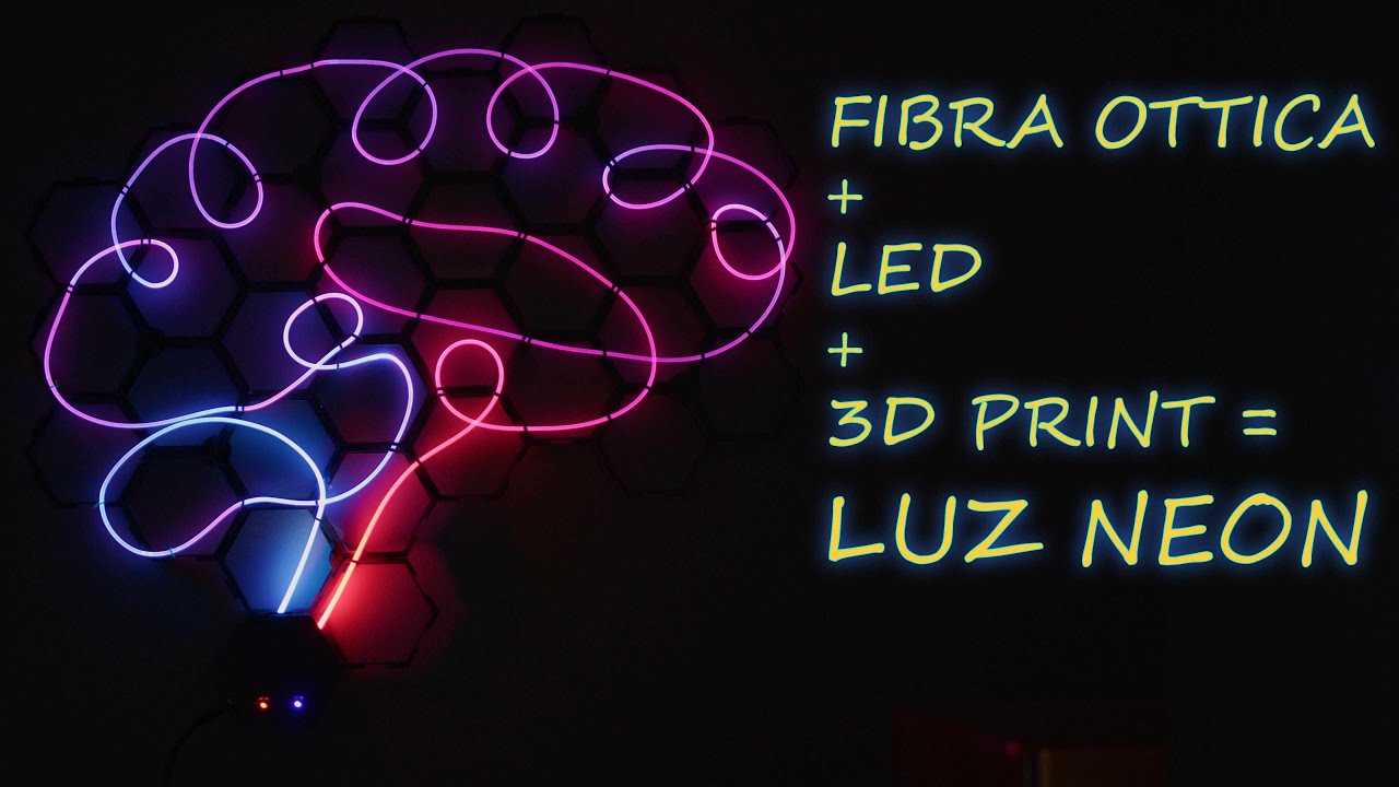 Faça você mesmo uma Luz Neon com LED, Fibra Ótica e impressão 3D.
