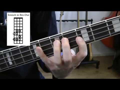 Har0101 - Kirchentonleitern #1 (Ionisch) - Teil 1 - German Bass Lesson Tutorial