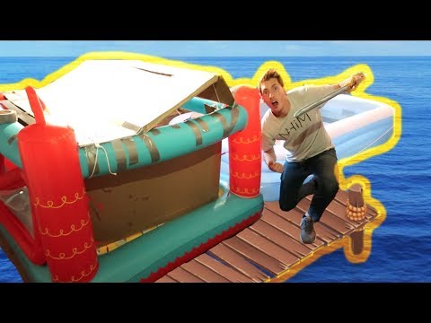 BUILDING A PIRATE SHIP RAFT! Video