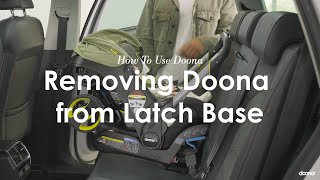 How to remove Doona + from LATCH base | Doona + Car Seat & Stroller