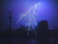 Lightning Strikes Caught On VHS Camcorder 1989 With Slow Motion Replay