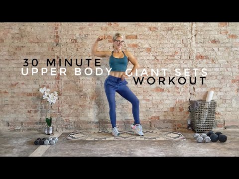 30 Minute Full Upper Body Giant-Set Workout | Dumbbells Only