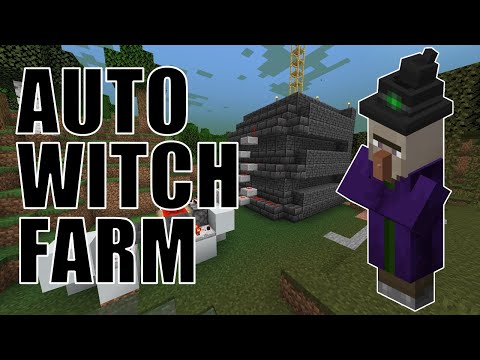 Minecraft Witch Farm |  How to make an Easy Automatic Witch Farm in Minecraft