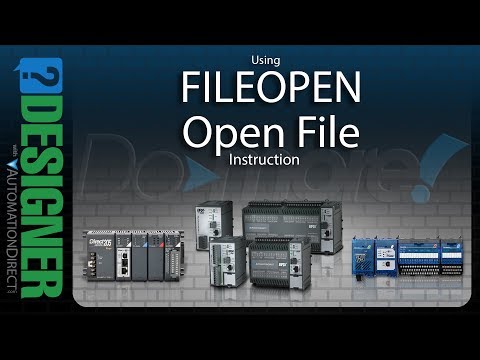 BRX Do-more Designer Using the FILEOPEN Instruction from AutomationDirect