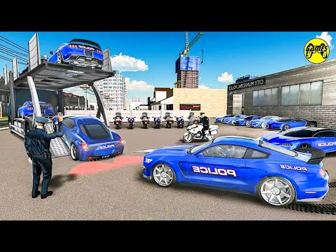 US Police Car Transporter: Ship Car Transportation Game - Android Gameplay FHD