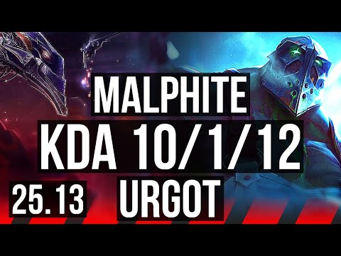 MALPHITE vs URGOT (TOP) | Dominating | EUW Diamond | 25.13