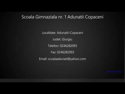 Scoala Gimnaziala nr. 1 Adunatii Copaceni Adunatii-Copaceni