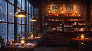 Pure Relaxation | Soft Jazz in a Rainy Coffee Shop