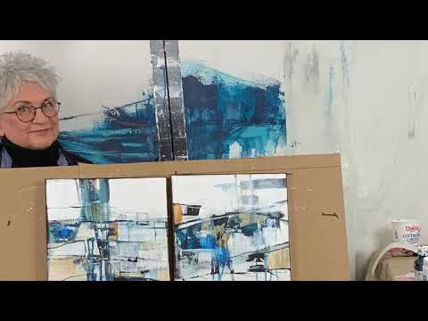 Creating a Diptych — easy abstract