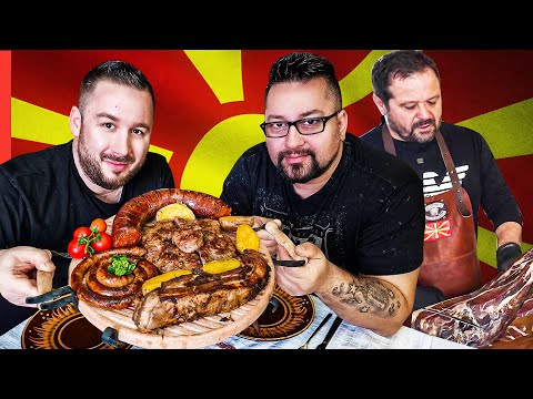 Puni stolovi hrane, meze i KILOGRAM roštilja! Dobrodošli u Makedoniju!