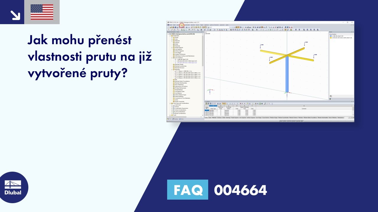 [EN] FAQ 004664 | Jak mohu přenést vlastnosti prutu na již vytvořené pruty?