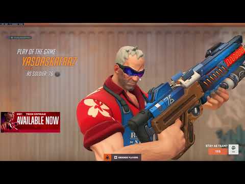 SUREFOUR SOLDIER 76 GAMEPLAY - POTG! OVERWATCH 2 SEASON 9 TOP 500