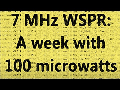 7 MHz WSPR: A week with 100 microwatts