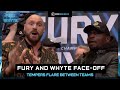 Fury and Whyte face-off as tempers flare between teams | #FuryWhyte Press Conference