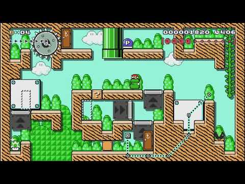 Two Screen 1-Up Mushroom Grove by Aiji - Super Mario Maker - No Commentary 1br