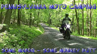 Pennsylvania Moto Camping.  Some MABDR - Some Monkey Butt. A KTM 390 Adventure.