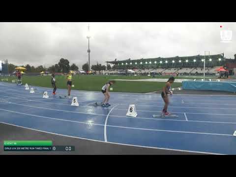 Girls U14 200m Timed Final 1: 2021 Commonwealth Bank State Track and Field Championships // LAVicTV