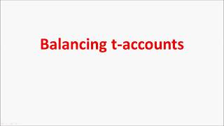 How to balance a t-account