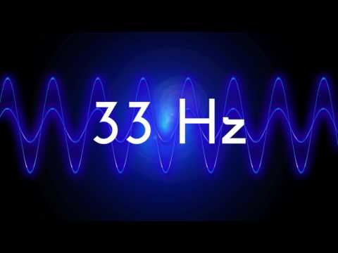 33 Hz clean sine wave BASS TEST TONE frequency