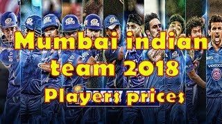 IPL 2018 Mumbai Indians Team Squad | Mumbai Players price list