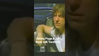 Reflecting on Yardbirds with Jimmy Page and Jeff Beck 🤔part 1 #jimmypage #jeffbeck #shorts